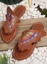 Casual Butterfly Pu Summer Slide Sandals