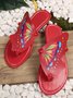 Casual Butterfly Pu Summer Slide Sandals
