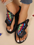 Casual Butterfly Pu Summer Slide Sandals