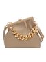 Casual Woven Metal Clutch Chain Handbag with Crossbody Strap