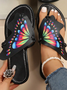 Casual Butterfly Pu Summer Slide Sandals
