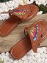 Casual Butterfly Pu Summer Slide Sandals