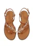 Metal Leaf Decor Vacation Thong Sandals