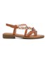 Metal Leaf Decor Vacation Thong Sandals