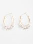 Baroque Style Imitation Pearl Multi-layer Hoop Earrings