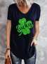 Four-Leaf Clover Casual Loose T-Shirt