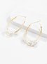 Baroque Style Imitation Pearl Multi-layer Hoop Earrings