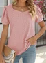 Casual Loose Sweetheart Neckline T-Shirt