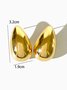 Personalized Metal Shiny Teardrop Ear Studs Ear Jewelry