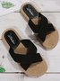 Plain Casual Summer Slide Sandals