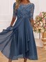 Women's Elegant Mother Of The Bride Dress Wedding Guest Dress