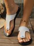 Casual Summer Plain Pu Slide Sandals