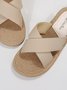 Plain Casual Summer Slide Sandals