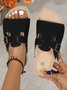 Summer Pu Plain Slide Sandals