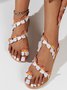 Casual Plain Summer Pu Sandal