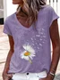 Casual Daisy Cotton-Blend T-Shirt