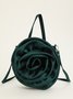 Elegant Floral Satin Handbag with Crossbody Strap
