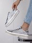 Fashion Glitter Rhinestone Lace-Up Skate Shoes