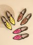 Color Block Adjustable Buckle Urban T-Strap Shoes