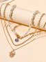 Ladies Daily Multi Strand Necklace Eye Necklace