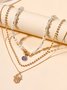 Ladies Daily Multi Strand Necklace Eye Necklace