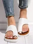 Women Summer Casual Low Heel Open Toe Casual Slide Sandals