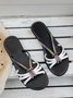 Summer Pu Plain Casual Slide Sandals