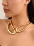 Exaggerated Geometric Hollow Choker