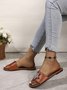 Pu Summer Casual Plain Slide Sandals