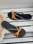 Summer Pu Plain Casual Slide Sandals