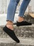 All Season Plain Faux Suede Shallow Shoes