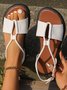 Casual Pu Plain Thick Bottom Sandal