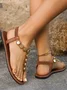 Plain Summer Vacation Strappy Sandals