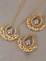 Ethnic style retro earring necklace 2-piece set