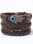 Vintage Multi-layer Ethnic Woven Wax Rope Leather Bracelet