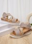 Leather Wedge Heel Summer Casual Sandal