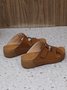 Wedge Heel Pu Casual Summer Slide Sandals