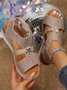Leather Wedge Heel Summer Casual Sandal