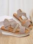 Leather Wedge Heel Summer Casual Sandal