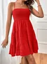 Spaghetti Casual Dress With No