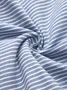 Cotton Casual Striped Dress With No