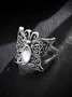 European and American cross-border new jewelry creative bohemian personality retro butterfly moonstone ring