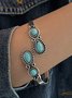 Vintage Alloy Turquoise Open Bracelet Women's Bohemian Bracelet