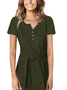 Sexy Plain Asymmetrical Buckle Dress