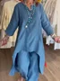 Loose Casual Plain Two-Piece Set