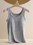 Regular Fit Casual Plain Tank Top