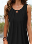 Cotton Ruched Casual Crew Neck Dress