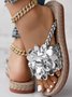 Pu Casual Summer Floral Slide Sandals