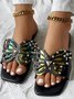 Casual Summer Butterfly Slide Sandals