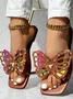 Casual Summer Butterfly Slide Sandals